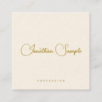 Modern Template Gold Look Typography Professional Square