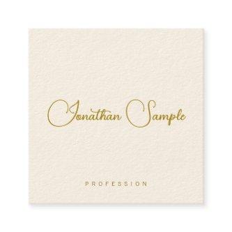 Modern Template Gold Look Typography Professional Square