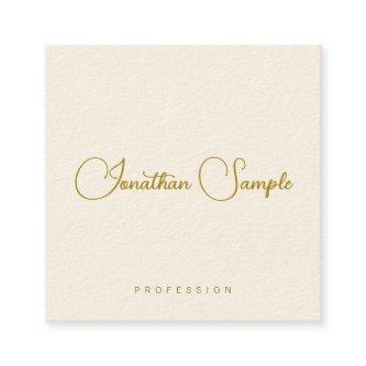 Modern Template Gold Look Typography Professional Square