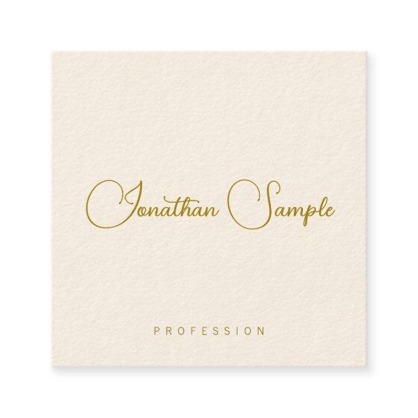 Modern Template Gold Look Typography Professional Square
