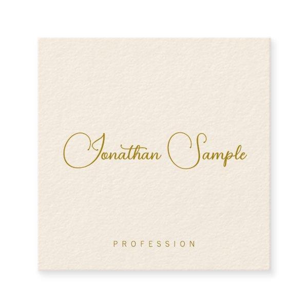 Modern Template Gold Look Typography Professional Square