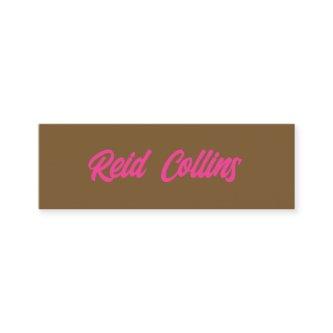 Modern Terracotta and Pink Bold Script Mini