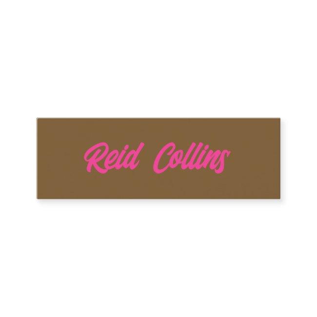 Modern Terracotta and Pink Bold Script Mini