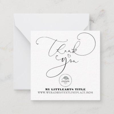 Modern Thank You For Shopping Small Branding Note Card