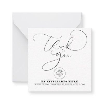 Modern Thank You For Shopping Small Branding Note Card