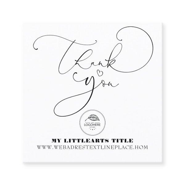 Modern Thank You For Shopping Small Branding Squar Square