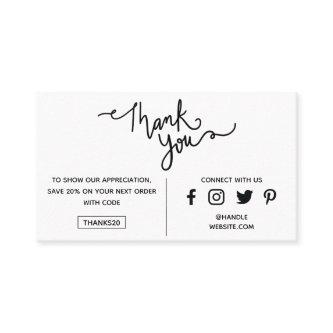 Modern Thank You Promo Code Social Media Logo