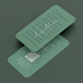 Modern Therapist Physiologist Dusty Teal Script