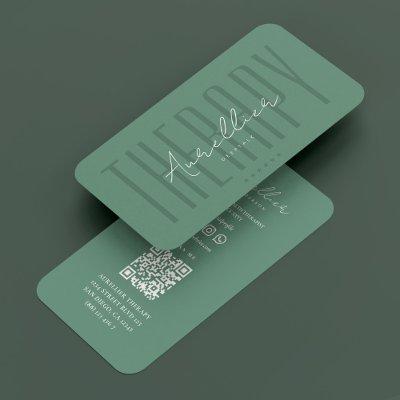 Modern Therapist Physiologist Dusty Teal Script
