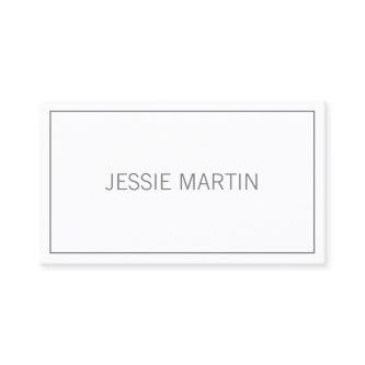 Modern Thin Frame & Your Name | White & Grey
