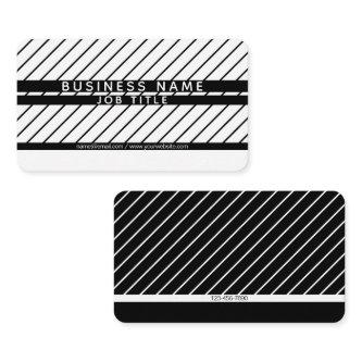 Modern Thin Striped Minimalistic White & Black