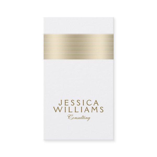 Modern Tin Gold Stripe Accent On White
