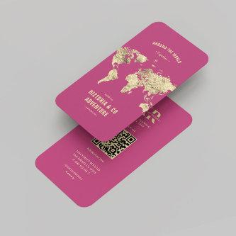 Modern Tour Agency Travel Planner Pink Gold