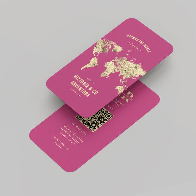 Modern Tour Agency Travel Planner Pink Gold