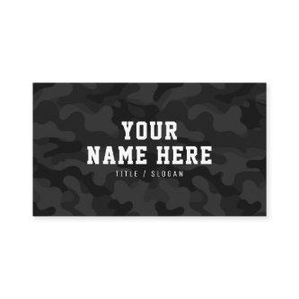 Modern trendy fashion black camo pattern designer