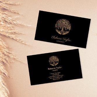 modern trendy life coach tree of life gold yoga  b