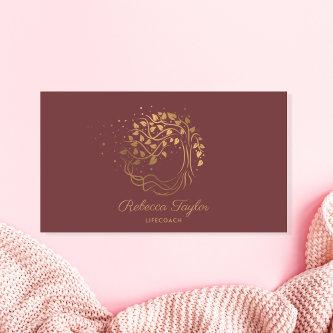 modern trendy life coach tree of life gold yoga bu