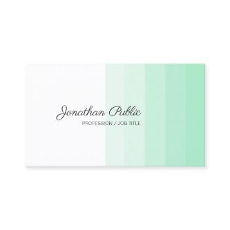 Modern Trendy Mint Green White Handwritten Script