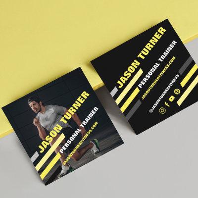 Modern & Trendy Personal Trainer Fitness Photo Square