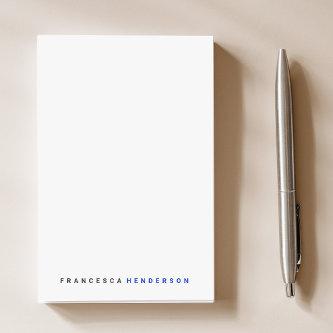Modern Trendy Royal Blue Minimalist Simple Post-it Notes
