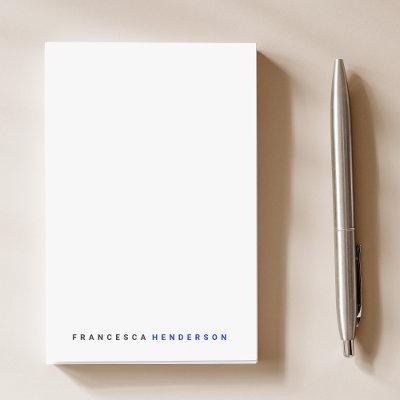 Modern Trendy Royal Blue Minimalist Simple Post-it Notes