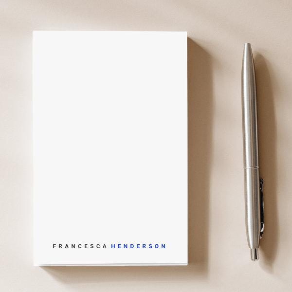Modern Trendy Royal Blue Minimalist Simple Post-it Notes