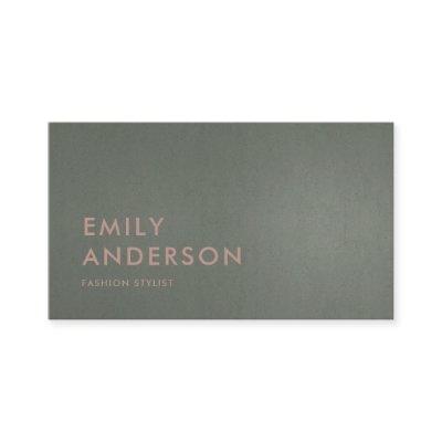 MODERN TRENDY SIMPLE MINIMAL FAUX DARK SILVER GREY