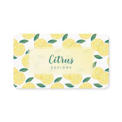 Modern Trendy Yellow Citrus Lemon Fruit Pattern