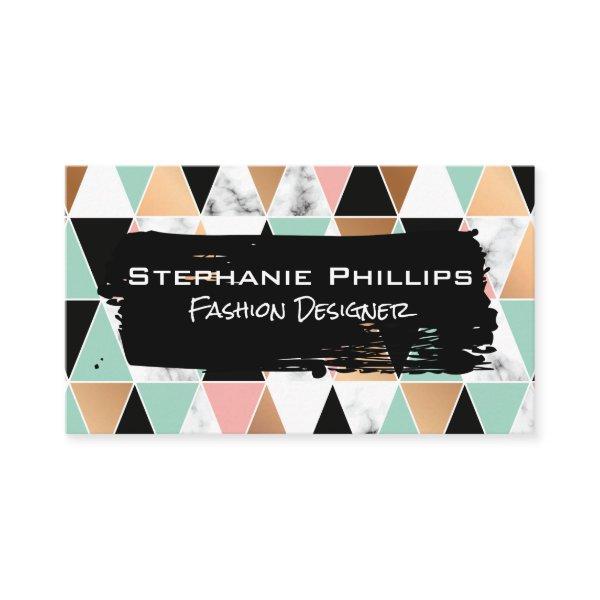 Modern Triangle Marble Color Way Pattern
