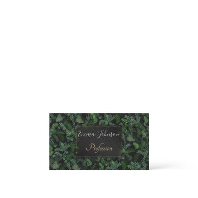 Modern Tropical Greenery Black Green Foliage