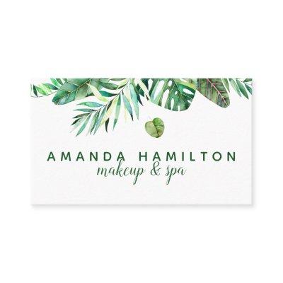 Modern tropical leaves Watercolor Appointment