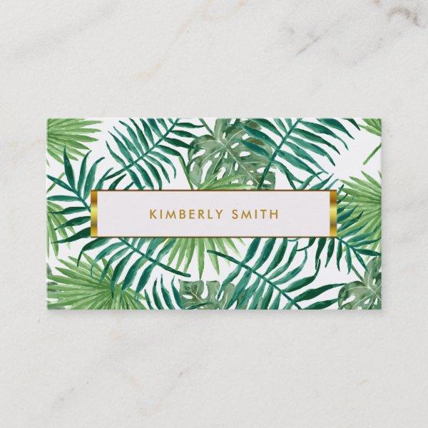 Modern tropical watercolor leaves professional
