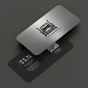 Modern Truck Driver Elegant Black Silver Logistics