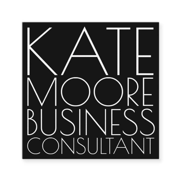Modern Typographic Business Consultant  Square