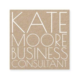 Modern Typographic Kraft Business Consultant Square