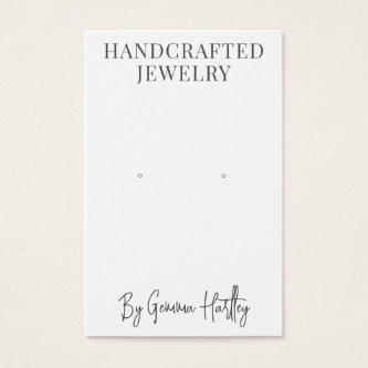 Modern Typography Earring Display Cards