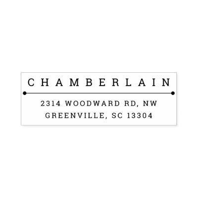 Modern Typography Personalized Self-inking Stamp