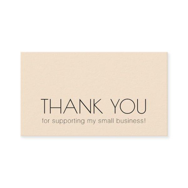 Modern Typography Small Business Thank You Beige