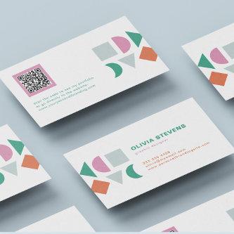 Modern unique abstract colorful QR code