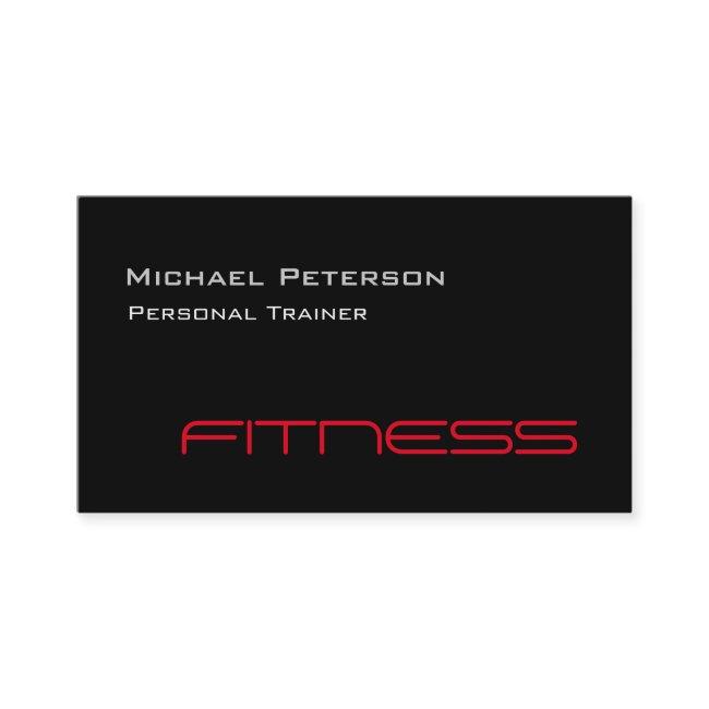 Modern Unique Black Red Personal Trainer