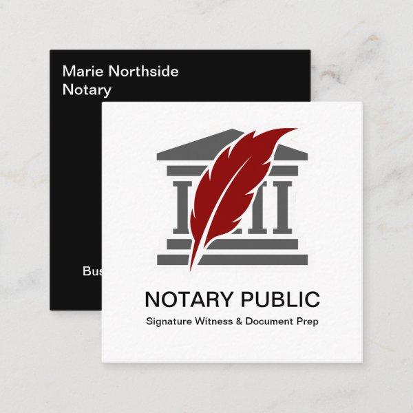 Modern Unique Notary Public  Square
