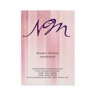 Modern unique pink pattern monogram professional
