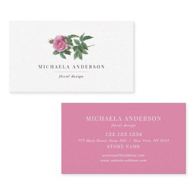 Modern Vintage Simple Floral Pink Rose