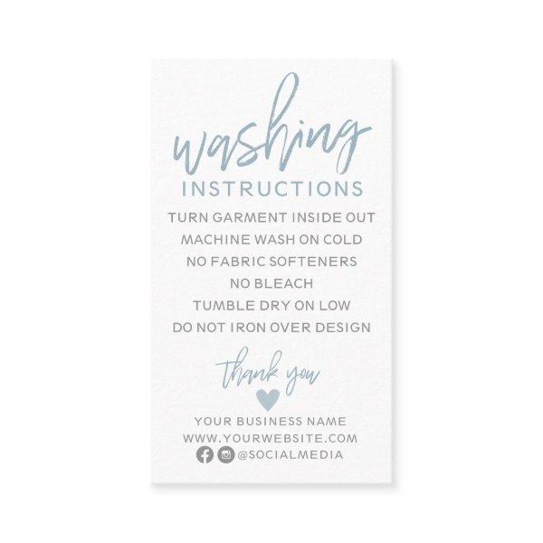 Modern Washing Instructions