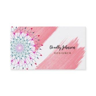 Modern Watercolor Abstract Elegant Pink Yellow