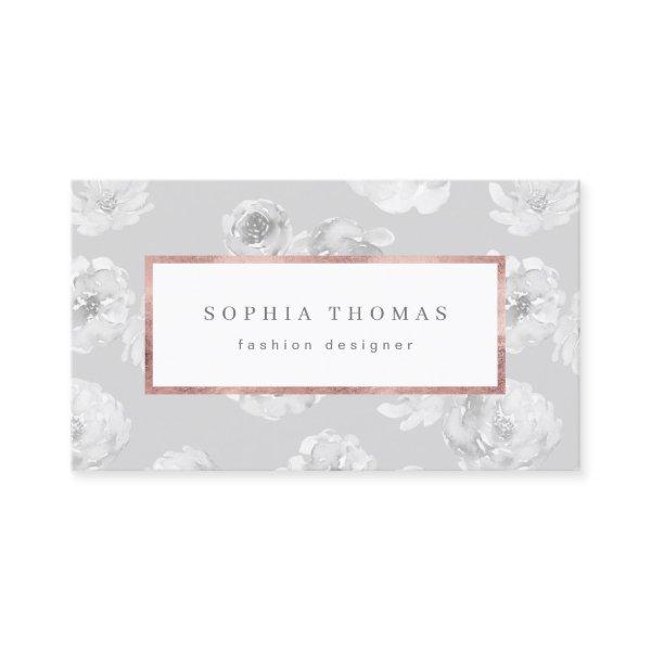 Modern watercolor floral rose gold professional bu