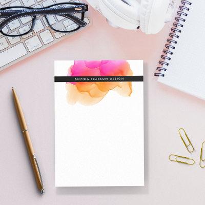 Modern Watercolor Personalized Post-it Notes