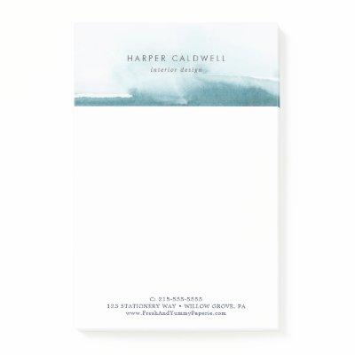 Modern Watercolor | Teal Business Notes