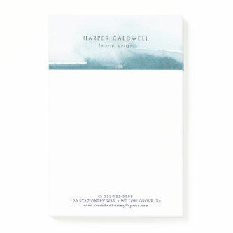 Modern Watercolor | Teal Business Post-It Notes