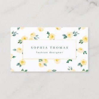 Modern watercolor yellow floral professional